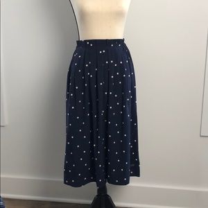 J.Crew Polka Dot Midi Skirt
